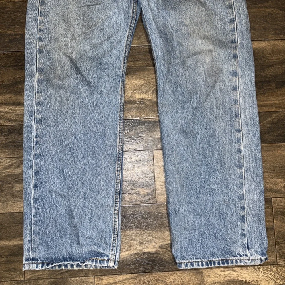 Levi's 505 Light Wash Relaxed Fit Straight Leg Denim Jeans Men's Size 36x30 Worn